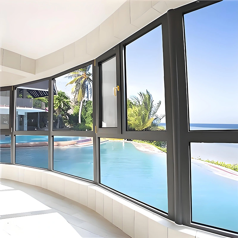 Nach innen öffnende Fenster aus Aluminiumlegierung