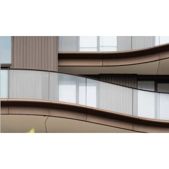 Geformtes Glas für Geländer